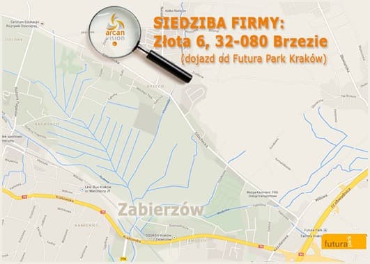 Mapa dojazdu Arcan Vision